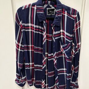 Plaid button down shirt